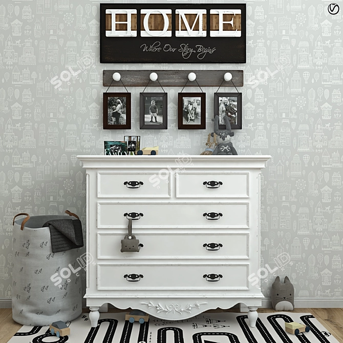 Country Corner Collection: Furniture, Toys, Decor 3D model image 1