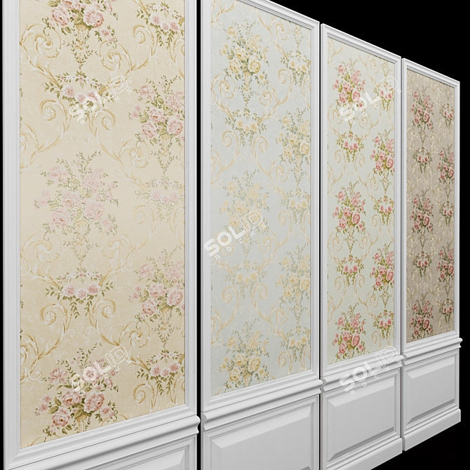 Seabrook Dorchester-4: Classic American Acrylic Coated Wallpaper 3D model image 2