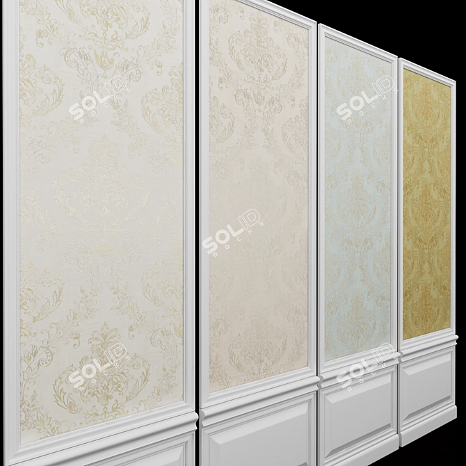 Seabrook Dorchester-6: Luxurious Acrylic Coated Wallpaper 3D model image 2