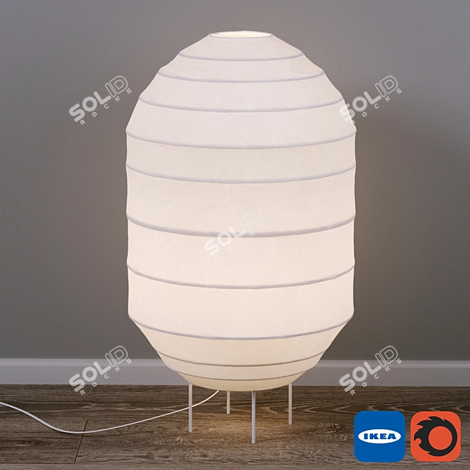 Cozy Glow: Storuman Floor Lamp 3D model image 1