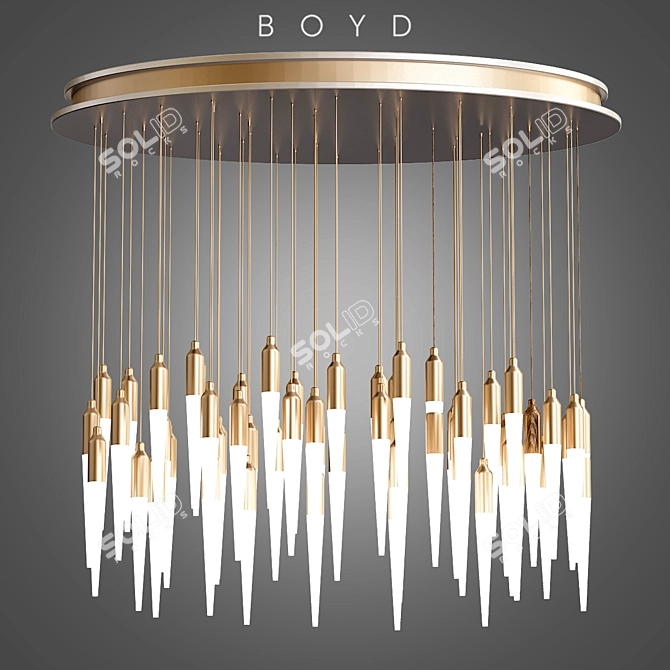 Icy Glow: Icicle Ellipse Lighting 3D model image 1