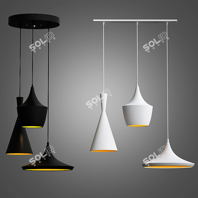 Elegant Tom Dixon Beat Lamp 3D model image 1