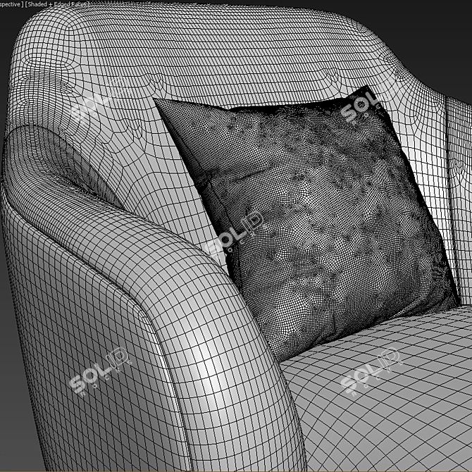 Elegant Leslie Armchairs by Minotti 3D model image 3