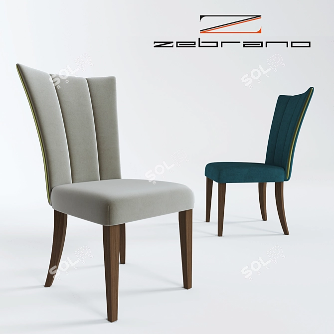 Modern Zebrano Chair: Sleek Design & Premium Quality 3D model image 1