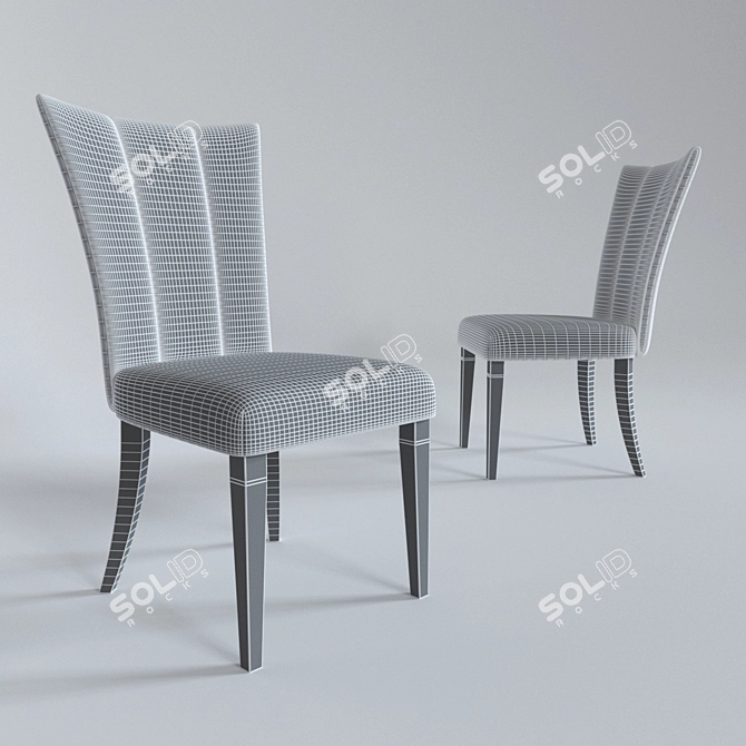 Modern Zebrano Chair: Sleek Design & Premium Quality 3D model image 2