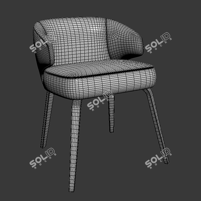 Luxury Modrest Carlton Armchair 3D model image 2