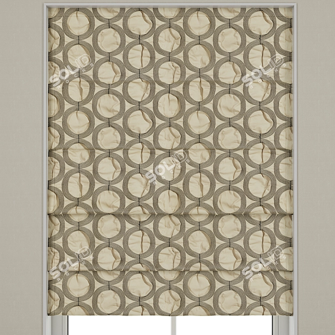 Elegant Roman Blinds Model 3D model image 1