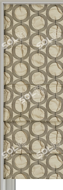 Elegant Roman Blinds Model 3D model image 2