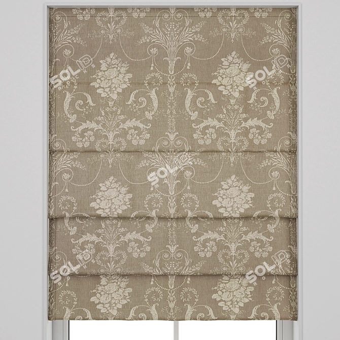 Elegant Roman Blinds  3ds max + OBJ 3D model image 1