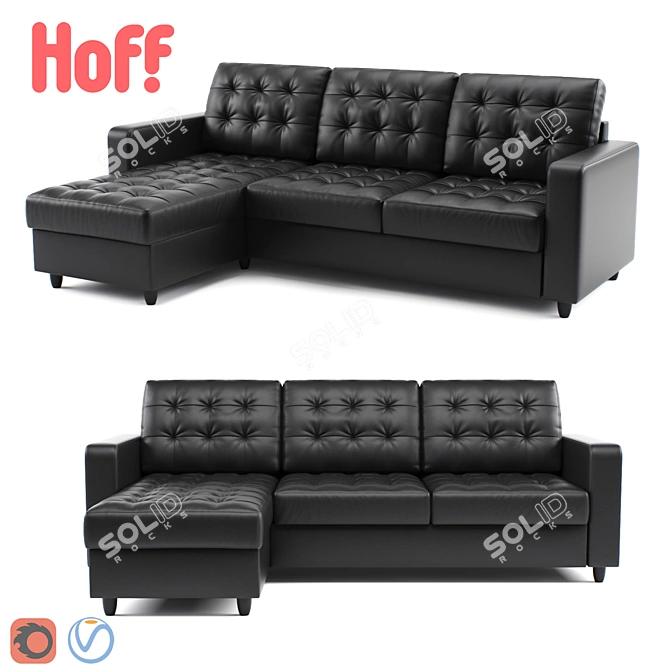 Hoff Camelot Corner Sofa | 239x156x89cm 3D model image 1