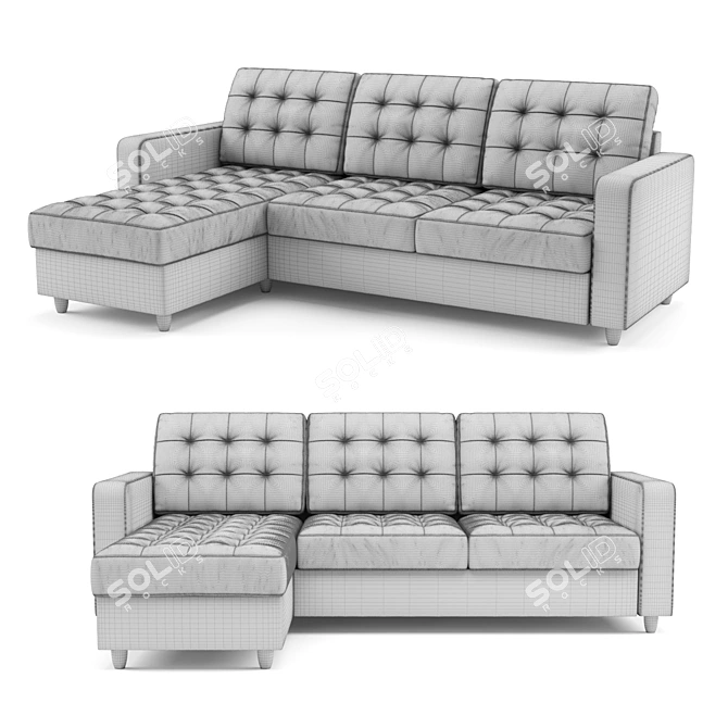 Hoff Camelot Corner Sofa | 239x156x89cm 3D model image 3