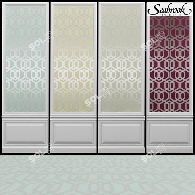 Seabrook Eco Chic II: USA-Made Acrylic Coated Wallpaper. 3D model image 1