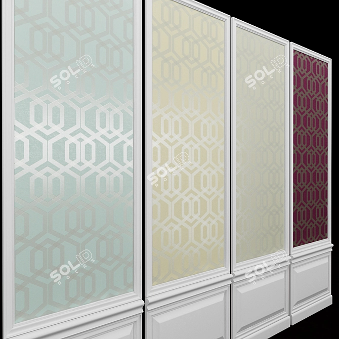 Seabrook Eco Chic II: USA-Made Acrylic Coated Wallpaper. 3D model image 2