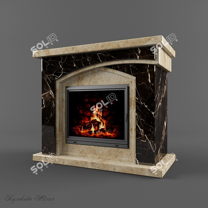  Artisanal Fireplace 3D model image 2