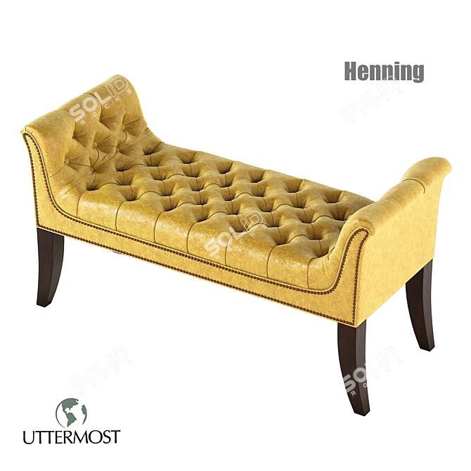 Elegant Henning Bench: Sophisticated Design 3D model image 1