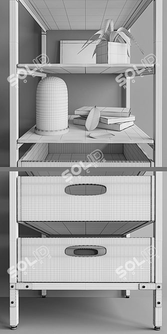 Versatile Ikea Vebered Storage Set 3D model image 3