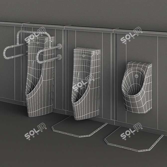 Toto Urinal Collection 3D model image 3