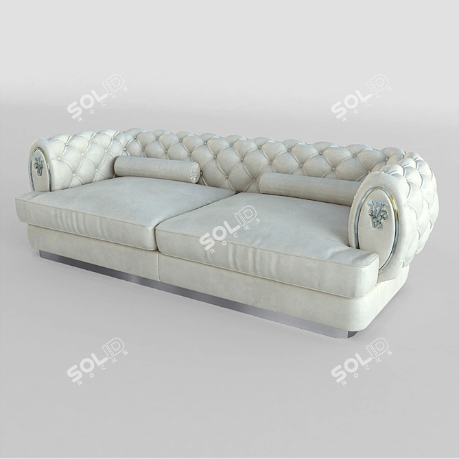 Oberon IPE Cavalli Sofa: Art Deco Glamour 3D model image 1