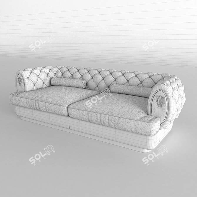 Oberon IPE Cavalli Sofa: Art Deco Glamour 3D model image 2