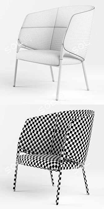 Segis Hammer | High-Back Easy Chair  3D model image 3