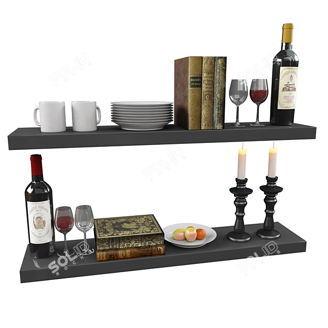 Elegant Home Decor Set 3D model image 2