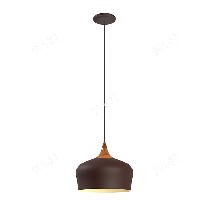 Modern Steel Brown Suspension Light 3D model image 1