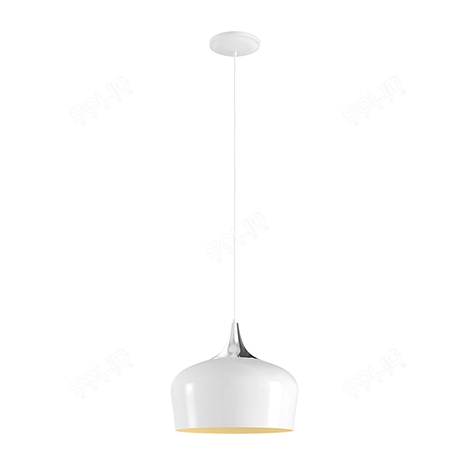 Modern Steel Pendant Light 3D model image 1