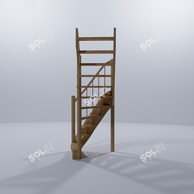 Versatile 90° Rotatable Ladder 3D model image 3