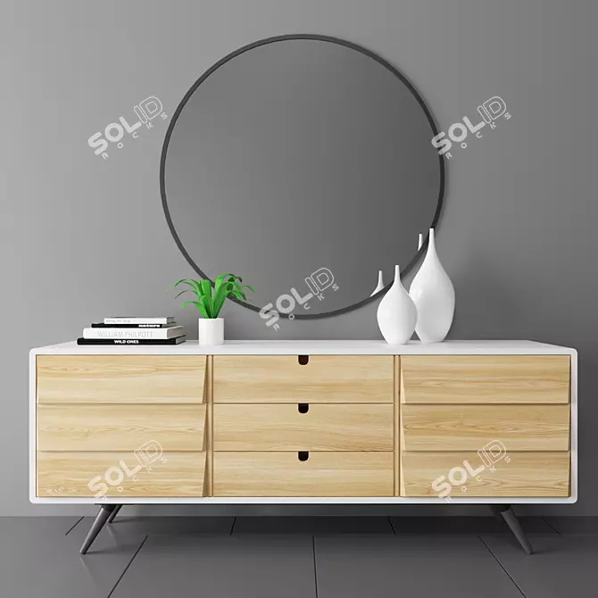 Elegant Sideboard by Habitables 3D model image 1