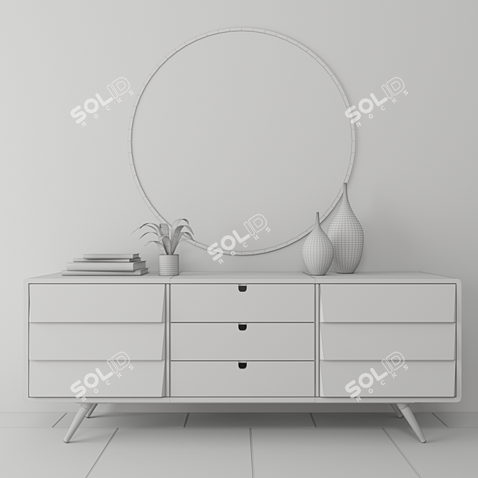 Elegant Sideboard by Habitables 3D model image 3