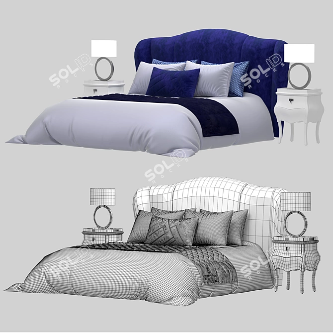 Luxury Fendi Casa Athenee Bed 3D model image 2