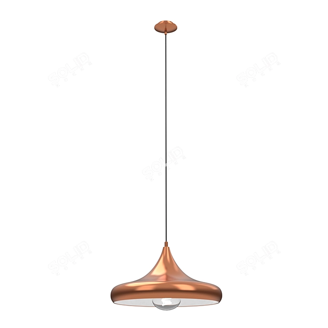 Elegant Copper Steel Suspension 3D model image 1