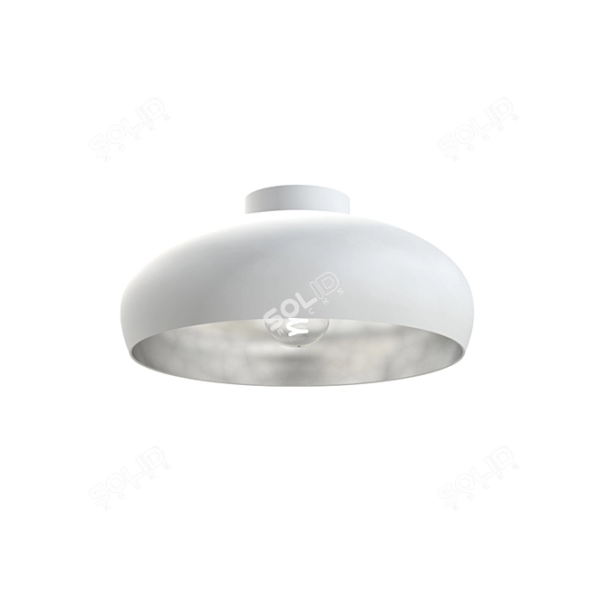 Elegant White Mogano Ceiling Lamp 3D model image 1
