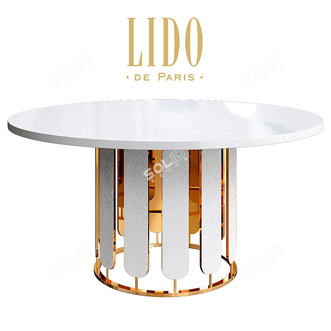 Elegant Lido Center Table 3D model image 1