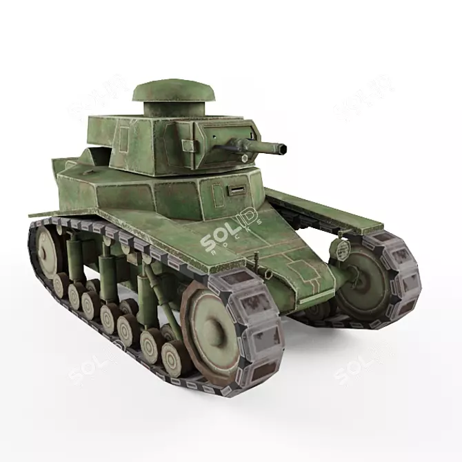 Soviet Toon Tank: MC-1 Powerhouse 3D model image 1