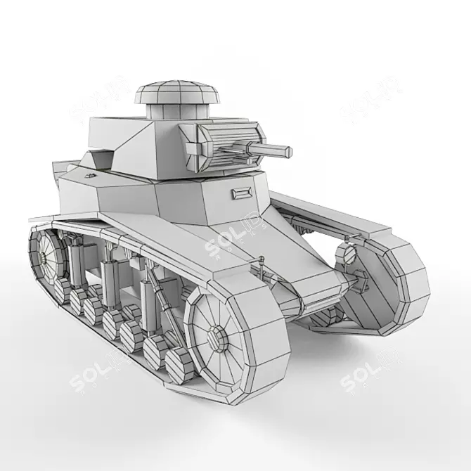 Soviet Toon Tank: MC-1 Powerhouse 3D model image 2