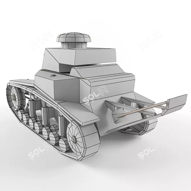 Soviet Toon Tank: MC-1 Powerhouse 3D model image 3