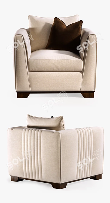 Sleek Modern Chair by CARACOLE 3D model image 2