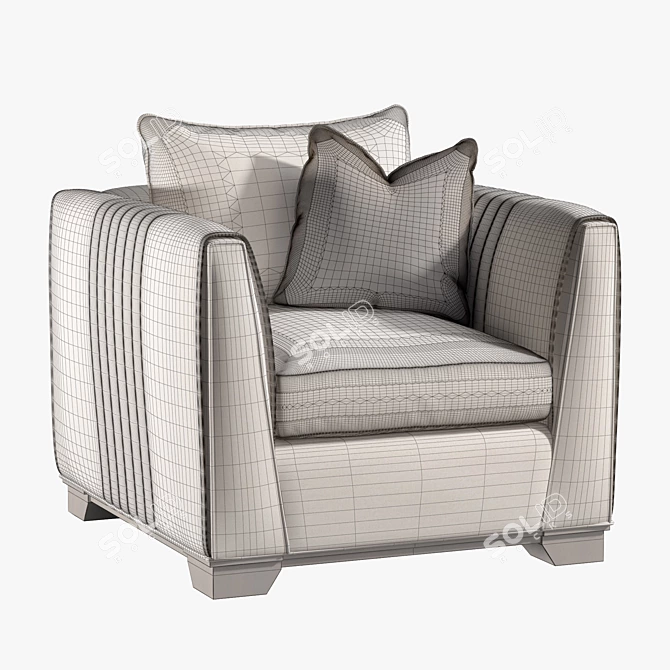 Sleek Modern Chair by CARACOLE 3D model image 3