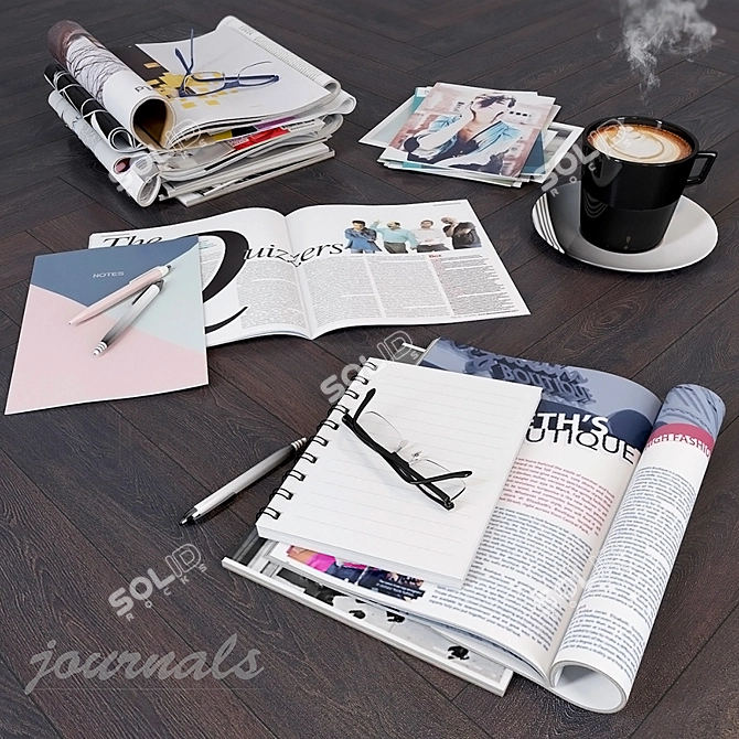 Decorative Journal Set: Polys 86 510 3D model image 1