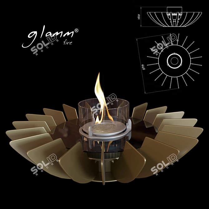Cosmo Tabletop: The Cozy Desk Fireplace 3D model image 1