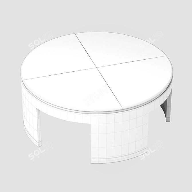 Dubois Round Cocktail Table 3D model image 3
