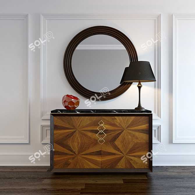 Jonathan Charles Sideboard Set 3D model image 1