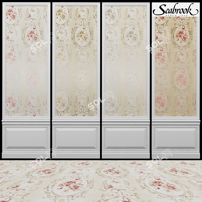 Seabrook Elysium-1: USA-made Acrylic Coated Wallpaper 3D model image 1