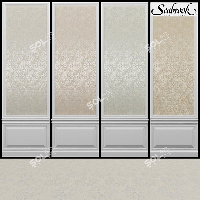 Seabrook Elysium-2: USA-Made Acrylic Coated Paper Wallcovering 3D model image 1