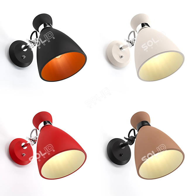 Retro Bra Set: 4 Color Options 3D model image 1