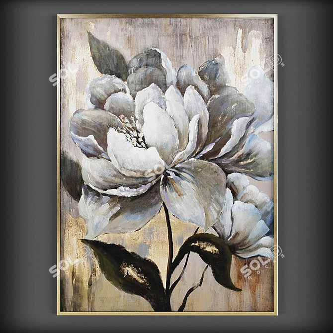 Elegant Herbaceous Framed Oil Painting
Silver Blossom Canvas Art
Flowers: Timeless Beauty 3D model image 1