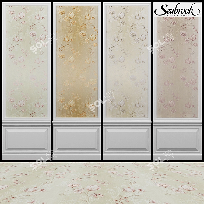 Seabrook Elysium-8: Timeless Elegance for Your Walls 3D model image 1