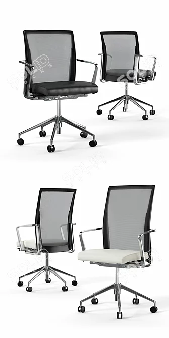 Ergonomic Sava Mesh Chair 3D model image 2