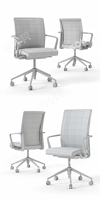 Ergonomic Sava Mesh Chair 3D model image 3